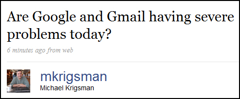 Various Google sites are down