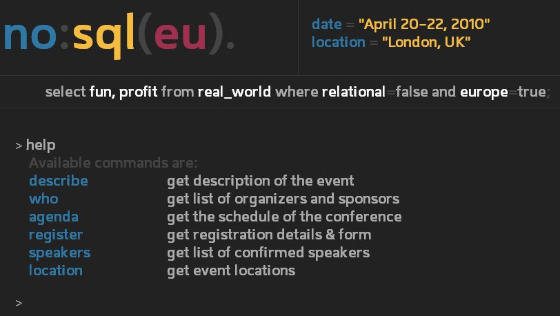 Don’t Believe the Hype, Come to NoSQL EU April 20-22